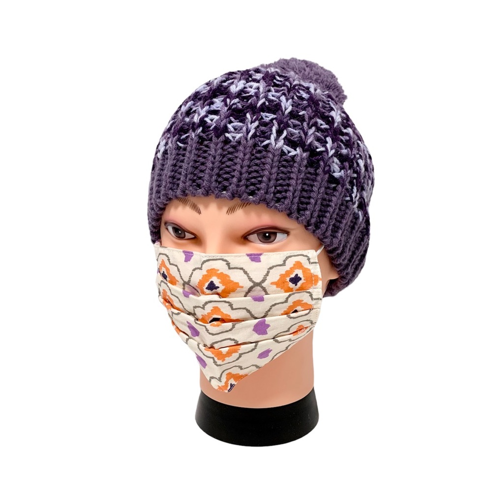 Washable & Reusable Flower Print Cotton Face Mask - Picture 2 of 4